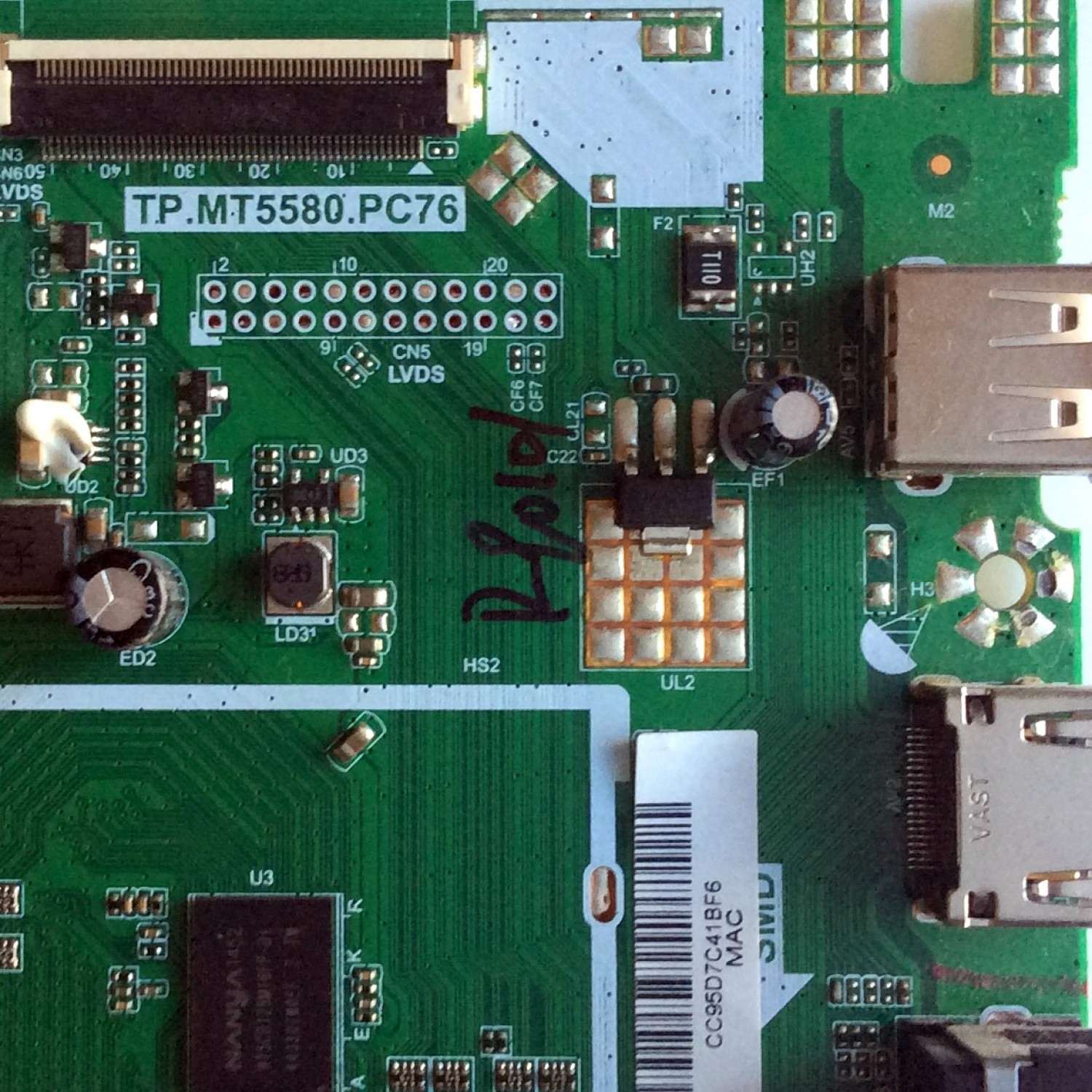 MAIN / FUENTE / (COMBO) / VIZIO A15010255 / TP.MT5580.PC76 / 75500W01E002 / MODELO E48-C2 - Imagen 3